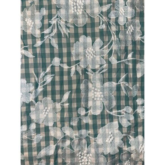 Appleseed's Womens Blue Floral Embroidered Plaid Button Up Shirt Size Large NWT - Picture 4 of 4